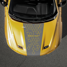 Honeycomb Custom Text Hood Stripe Vinyl Decal for Dodge Hornet_3