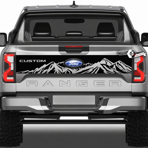 CUSTOM Mountain Silhouette Tailgate Panel Tailgate Vinyl Decal Sticker for Ford Ranger