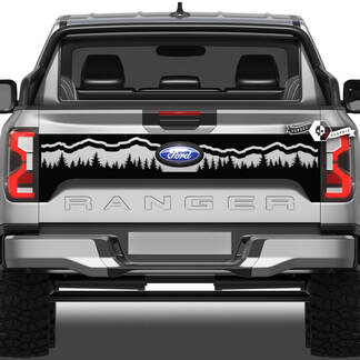 Ford Ranger Wrap Mountains Forest Tailgate Bed Side Vinyl Decals
