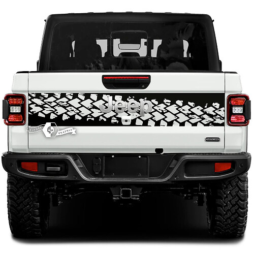 Jeep Gladiator Wrap Mud Tire Track Stickers Decals Vinyl Graphics Tailgate Bed Vinyl Stickers Decals
