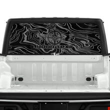 Jeep Gladiator Rear Window Compass Topographic Map Topo Forest Stickers Decals Vinyl Graphics Stripe
 2