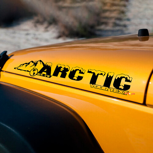 Arctic Mountain Hood Vinyl Decal for Jeep Wrangler