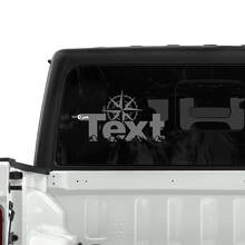Jeep Gladiator Rear Window Forest Mountains Compass Stickers Decals Vinyl Graphics
 2