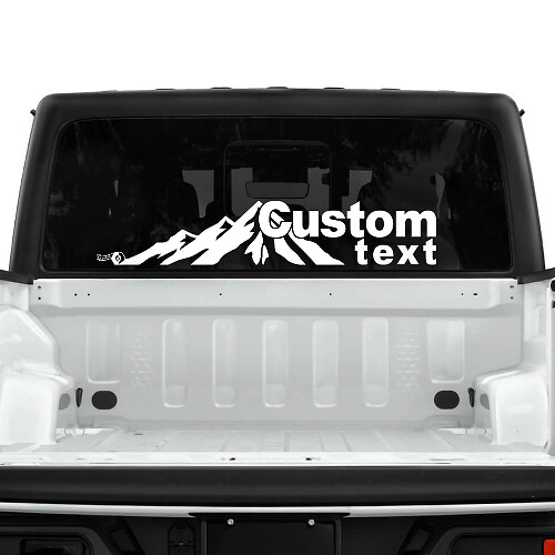 Jeep Gladiator Rear Window Forest Mountains Stickers Decals Vinyl Graphics
