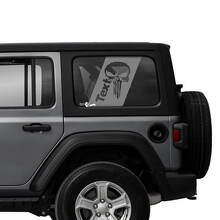 Pair of Jeep Wrangler Unlimited Side Door Window Punisher Stickers Decals Vinyl Graphics Stripe
 2