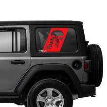 Pair of Jeep Wrangler Unlimited Side Door Window Punisher Stickers Decals Vinyl Graphics Stripe
 3