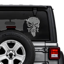 Jeep Wrangler Unlimited Rear Window Punisher Shadow Stickers Decals Vinyl Graphics 2 Colors
 3