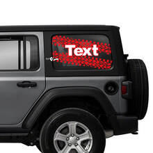 Pair of Jeep Wrangler Unlimited Side Door Window Tire Track Stickers Decals Jeep logo Vinyl Graphics 2 Colors
 2