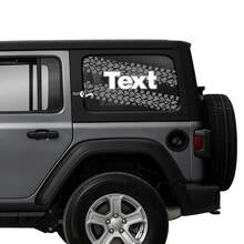 Pair of Jeep Wrangler Unlimited Side Door Window Tire Track Stickers Decals Jeep logo Vinyl Graphics 2 Colors
 3