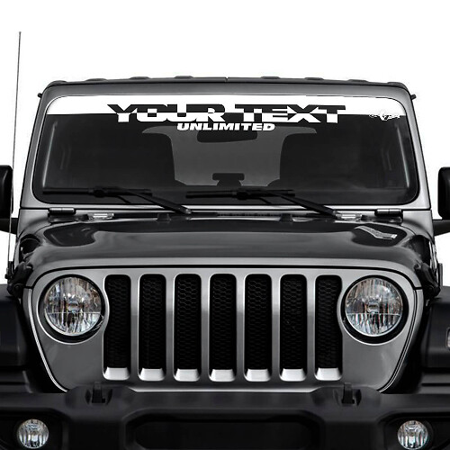 Autocollants en vinyle personnalisés pour pare-brise Jeep Wrangler Unlimited