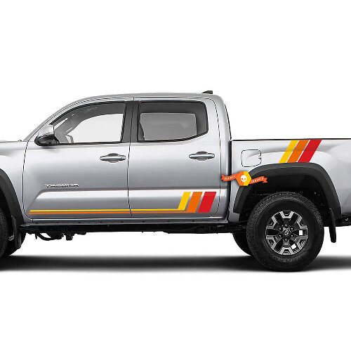 Retro Stripes Doors & Rear Fender Vinyl Decal Sticker for Toyota Tacoma