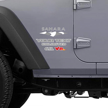 Sahara 6.1L V8 Mountain Style Side Vinyl Decal for Jeep Wrangler Unlimited 2
