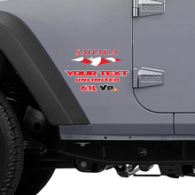 Sahara 6.1L V8 Mountain Style Side Vinyl Decal for Jeep Wrangler Unlimited 3