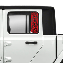 Pair Jeep Gladiator Doors Window Tire Track  Destroyed  Stickers Decals Vinyl Graphics
 3