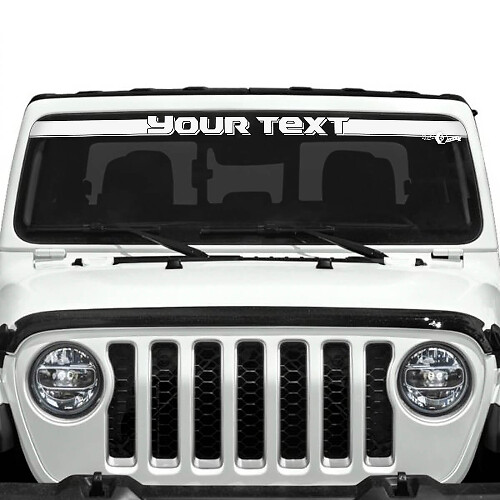 Custom Text Windscreen Vinyl Stickers Decals for Jeep Gladiator
