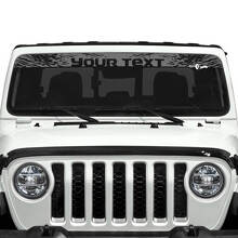 Custom Text Destroyed Mud Wrap Windshield Vinyl Stickers Decals for Jeep Gladiator 2
