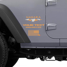 Desert Sand & US Flag Side Vinyl Decal for Jeep Wrangler Unlimited_2