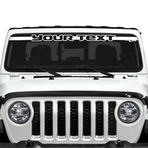 Custom Text Trim Outline Windscreen Vinyl Stickers Decals for Jeep Gladiator