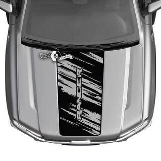 Ford Ranger Rear Hood Mountains Destroyed Logo Mud Truck Stripes Graphics Decals
