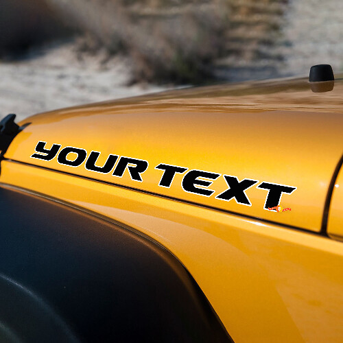 Contour de lettrage Autocollant en vinyle pour capot Jeep Wrangler