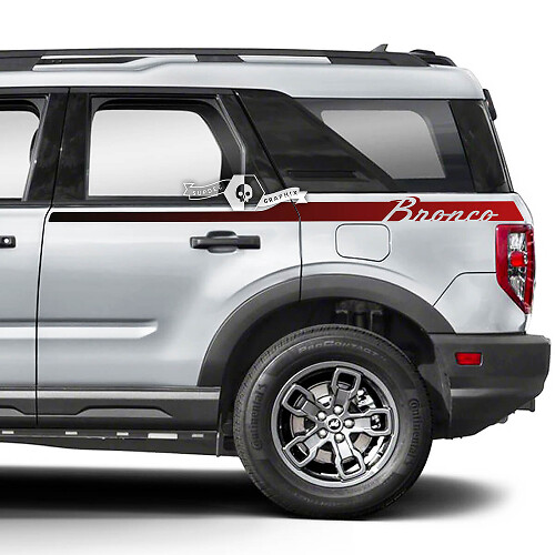 2x Ford Bronco Door Up Side Fender Logo Decals Stickers Gradient 2 Colors
