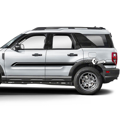 2x Ford Bronco Doors Side Fender Trim Line Decals Stickers
