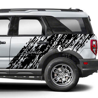 2x Ford Bronco Doors Fender Wrap Mud Splash Side Logo Decals Stickers

