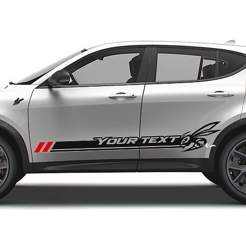 Hornet Style Door Side Stripe Logo Vinyl Decal Kit for Dodge Hornet