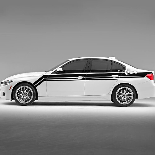 Pair BMW Hood Doors Side Stripes Rally Motorsport  Rear Fender Vinyl Decal Sticker F30 G20
