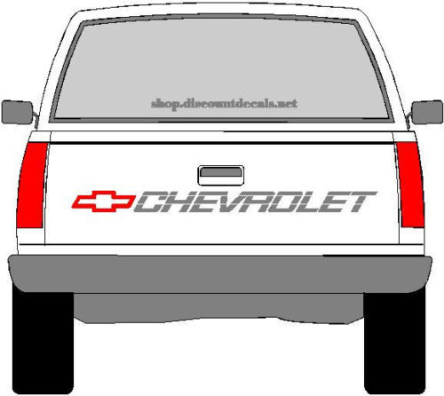 Chevrolet Logo Tailgate Vinyl Decal For Chevrolet Truck