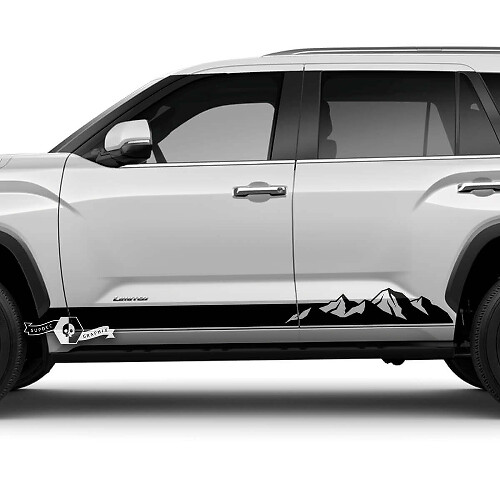 Mountain Style Rocker Panel Stripes Vinyl Decal For Toyota Sequoia