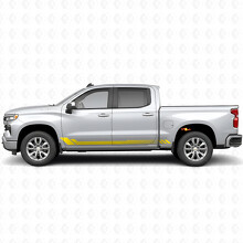 Honeycomb Door & Rocker Panel Vinyl Stripes for Chevrolet Silverado 1500 T1XX 2019-2026_3