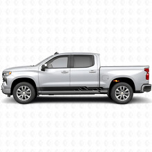 Angular Lightning Door & Rocker Panel Vinyl Stripes for Chevrolet Silverado 1500 T1XX 2019-2026_2