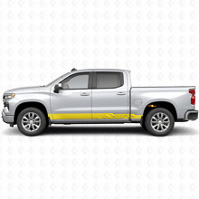Angular Lightning Door & Rocker Panel Vinyl Stripes for Chevrolet Silverado 1500 T1XX 2019-2026_3