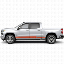 Angular Lightning Door & Rocker Panel Vinyl Stripes for Chevrolet Silverado 1500 T1XX 2019-2026_4