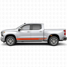 Checkered Lightning Door & Rocker Panel Vinyl Stripes for Chevrolet Silverado 1500 T1XX 2019-2026_4