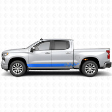 Checkered Lightning Door & Rocker Panel Vinyl Stripes for Chevrolet Silverado 1500 T1XX 2019-2026_5