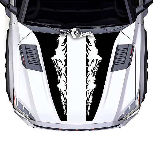 Toyota Sequoia Hood Mountains Double Split Vinyl Stickers Decal fit to Toyota Sequoia
