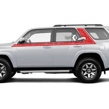Body Stripes Lines Topographic Style Side Window Vinyl Sticker Decal fit to Toyota 4Runner 13-24 TRD Fifth gen
 2