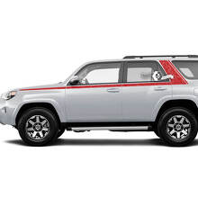 Body Stripes Lines Topographic Style Side Window Vinyl Sticker Decal 2 For Toyota 4Runner 13-24 TRD Fifth gen 2