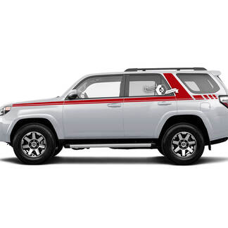 Pair Body Doors Stripes Lines Trim Style Side Vinyl Sticker Decal fit to Toyota 4Runner TRD Fifth generation
 1