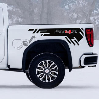 Pair GMC GM Sierra 1500 AT4X Graphics off-road 4x4 Decals Stickers 2 Colors
