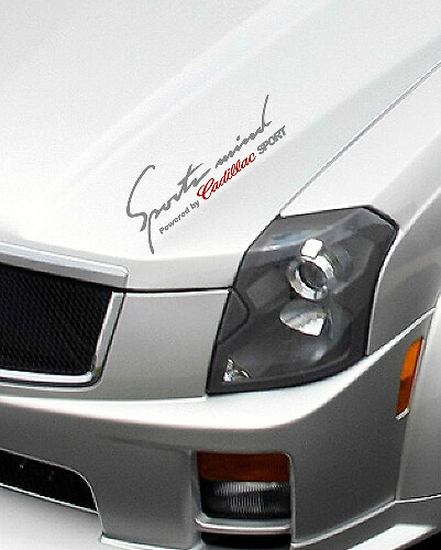 Sports Mind Powered by Cadillac Sport Hood Vinyl Decal for Cadilac 