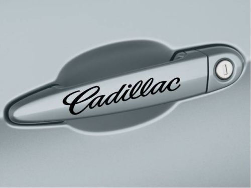 Cadillac Door Handle Script Vinyl Decal Pair