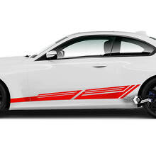Pair BMW M2 M240 G42 F22 F87 M Performance Rocker Panel Line Side Stripe Doors Stripe Vinyl Decal Sticker
 2