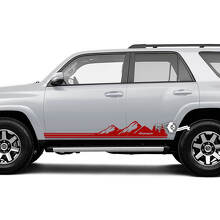 Pair 4Runner Side Door Vinyl Mountains Forest Rocker Panel Lines Stripe Vinyl Decals Stickers fits Toyota 4Runner TRD
 2