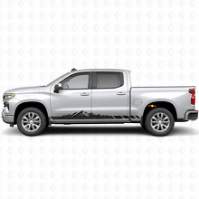 Mountain Topographic Door & Rocker Panel Vinyl Stripes for Chevrolet Silverado 1500 T1XX 2019-2026_2