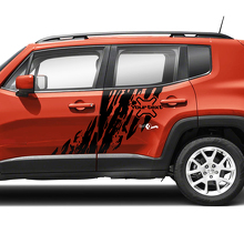 Custom Text Mud Splash Side Doors Vinyl Decals Sticker for Jeep Renegade 2