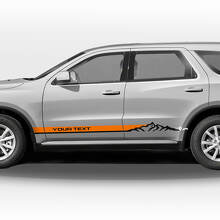 Mountains Outline Style Side Stripes Vinyl Decal Kit for Dodge Durango_3