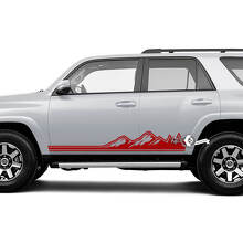 Adhesivos Vinílicos de Tiras Laterales de Puerta Estilo Montañas para Toyota 4Runner TRD 2